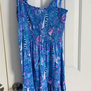 Lilly Pulitzer Blue and Pink Tropical Dress